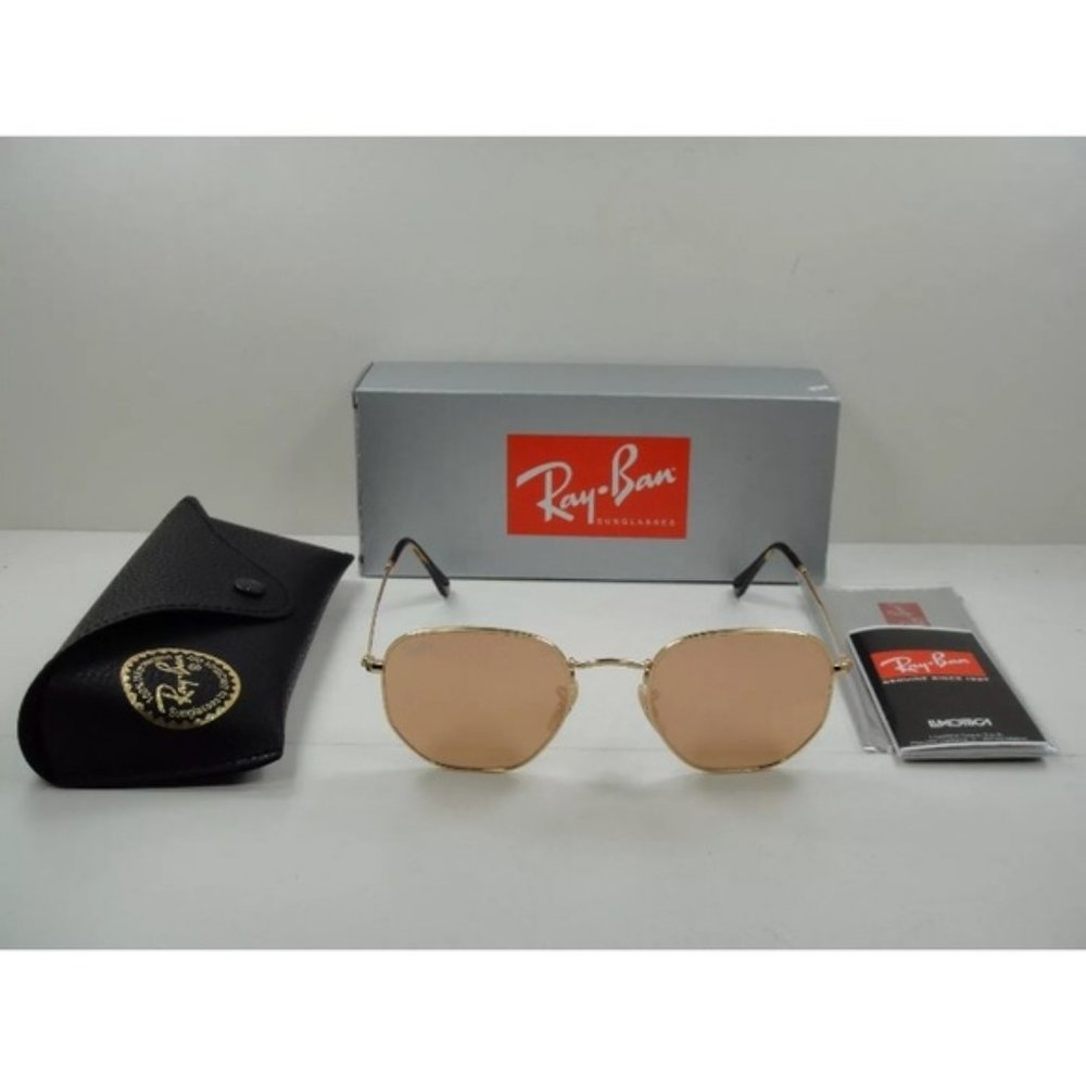 Ray-Ban hexagonal frame copper/pink lens gold - Picture 8 of 8